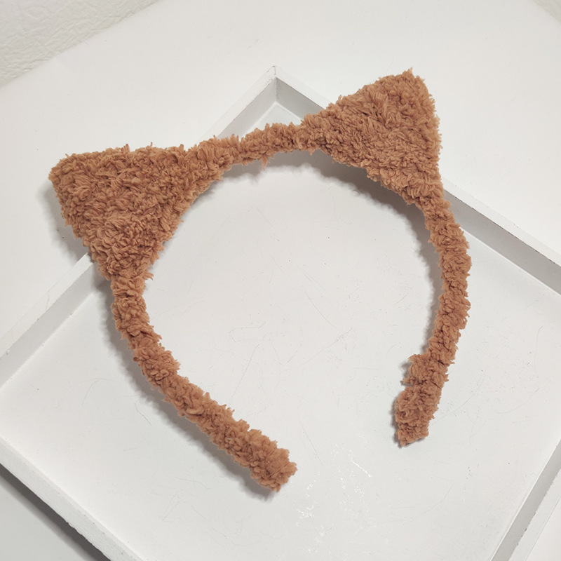 ins 网红可爱猫咪发箍绒毛甜美猫耳朵发饰洗脸面膜束发带头饰头箍