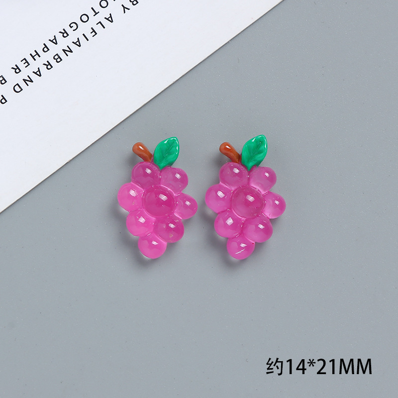 Artificial Crystal Grape Cherry Cream Glue Phone Case DIY Material Package Handmade Hair Accessories Resin Accessories