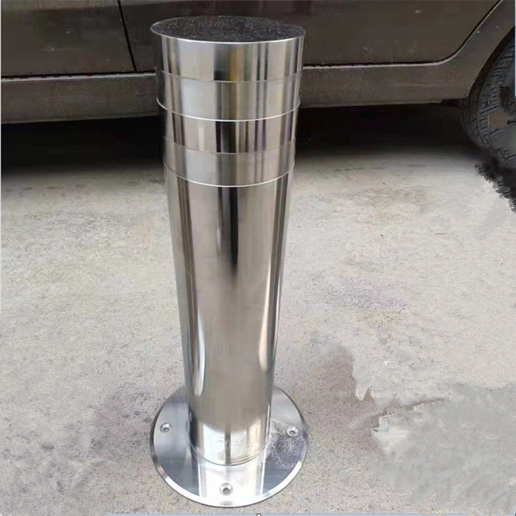 不锈钢凹槽款活动防撞止车柱 人行道隔离路桩带锁 道路安全防撞柱