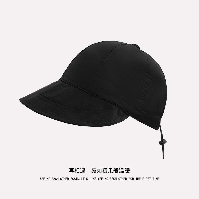 Zhao Lusi Sun Hat Summer Korean Style Drawstring Women's Lightweight Uv Protection Sun Hat Fisherman Hat