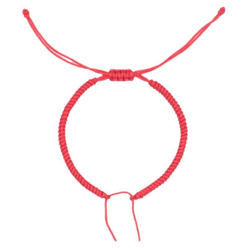 Handmade Braided Jade Strand Dorje Knot Semi-Finished Products Carrying Strap Beads Threading Peace Buckle Fine Couple DIY Red Rope Bracelet