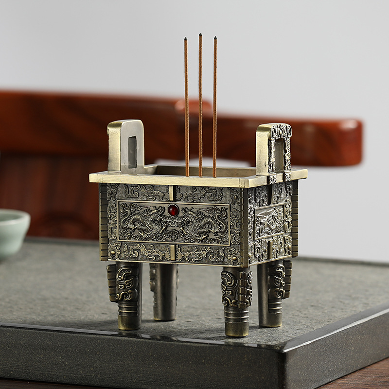 鼎香炉家用檀香炉香插香座线香炉上香炉中国风摆件烧香炉供奉香炉