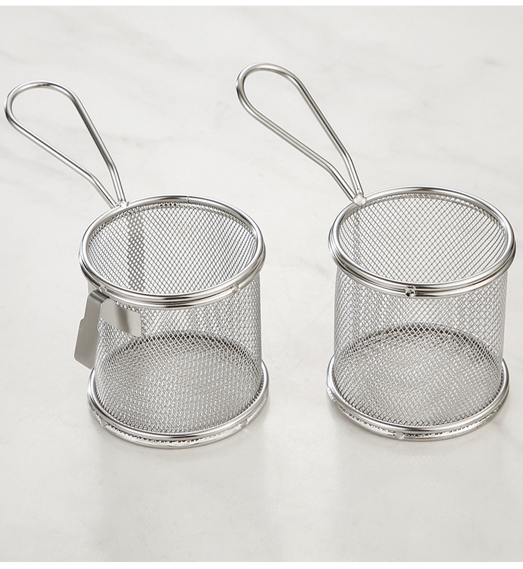 304火锅漏过滤漏勺带挂钩漏网筛挂勺锅边挂滤网漏斗猪脑勺子捞勺