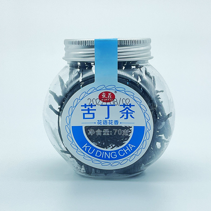 豪品苦丁茶70g广西南宁大叶苦丁茶超市罐装养生茶花茶代用茶批发