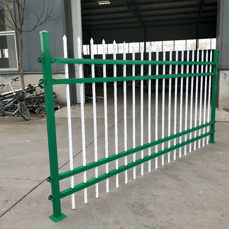 锌钢围墙围栏 喷塑组装加厚 铁艺围墙栅栏 源谦三横梁锌钢护栏