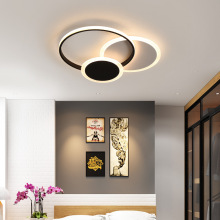 创意圆环主卧室灯温馨个性LED书房灯现代简约北欧房间卧室灯具