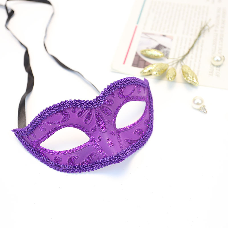 Zilin in Stock Wholesale Festival Party Masquerade Dress up Props Four Colors Gold Powder Half Face Mask Women's Mask