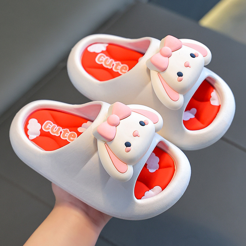 2023 Summer Girls Sandals Princess Cartoon Indoor Non-Slip Bathroom Bath Cute Soft Bottom Children Children