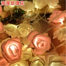 LED仿真玫瑰花灯串泡沫花礼品花盒浪漫情人节装饰求婚房间氛围灯