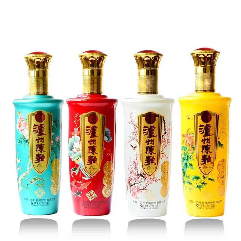 泸州陈曲金色岁月 52度浓香型白酒 475ml 4瓶整箱礼盒装-阿里巴巴