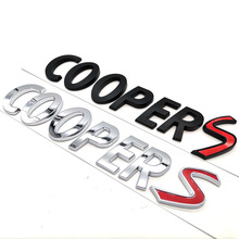 适用于迷你Cooper车标改装COOPERS车标后尾箱贴标  MINI车贴