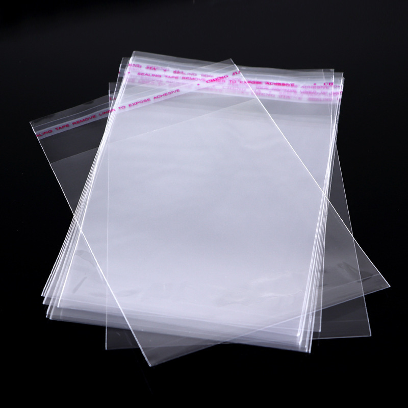 Customized OPP Bag Transparent Plastic Adhesive Sticker Self-Adhesive Bag Clothing Daily Necessities Storage Bag Ziplock Bag