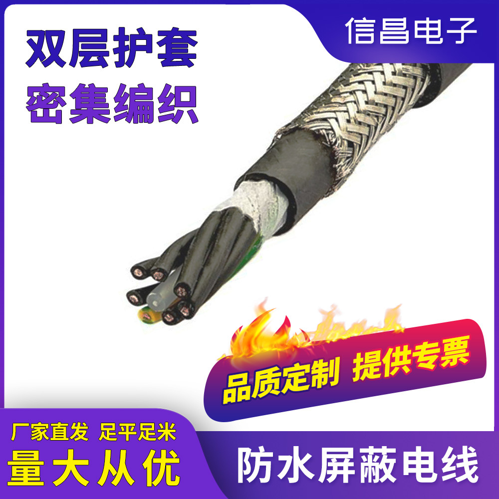 同轴电缆复合电线定制多芯同心绞PVC护套线密集编织信号屏蔽线