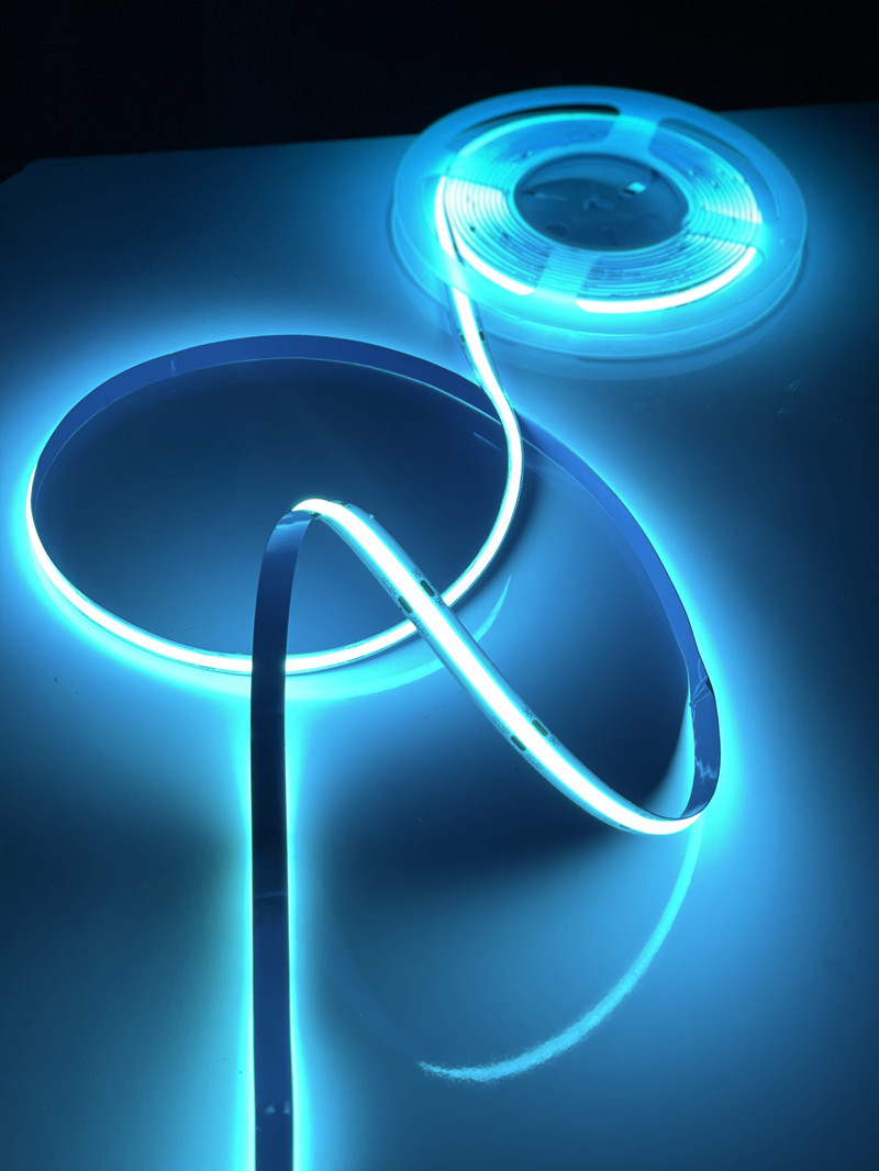 cob灯带24v红色冰蓝12v粉红cob灯条led线条灯铝槽橱柜灯led线性灯