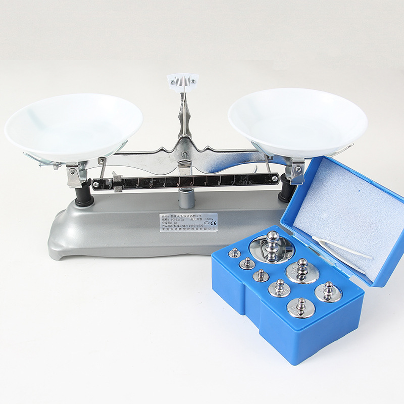 药物架盘托盘天平100g200g500克1kg2kg 学生机械天平送砝码镊子