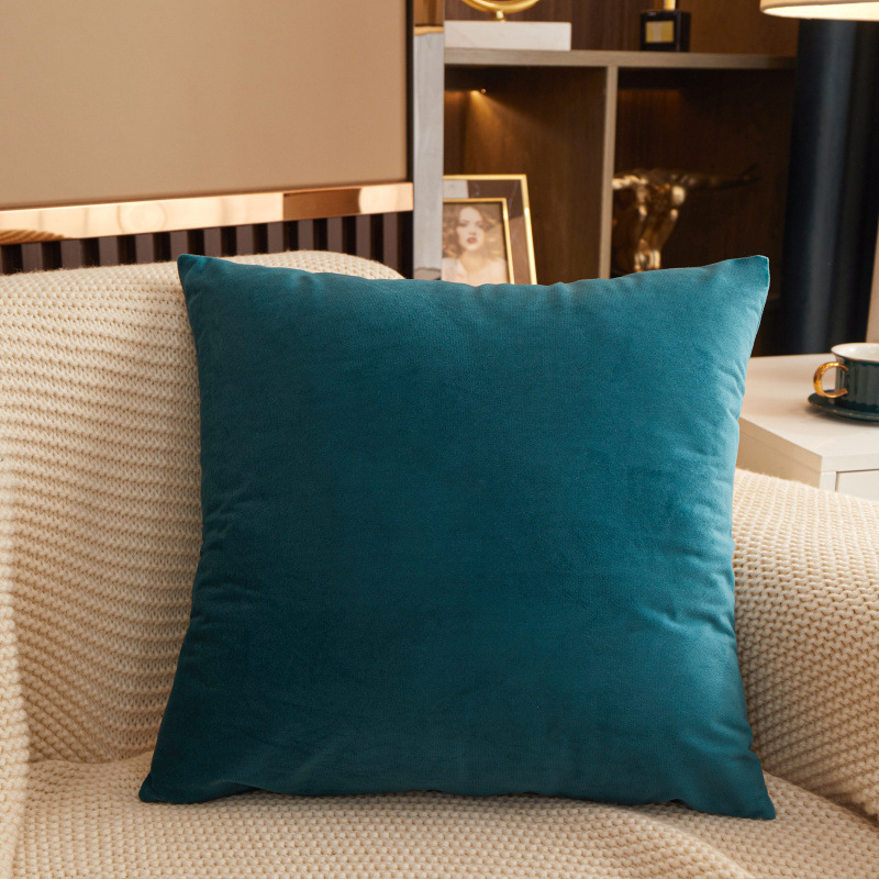 Cross-Border Amazon Hot Selling Product Netherlands Velvet Solid Color Velvet Pillow Cover Ins Style Bedside Cushion Sofa Cushion