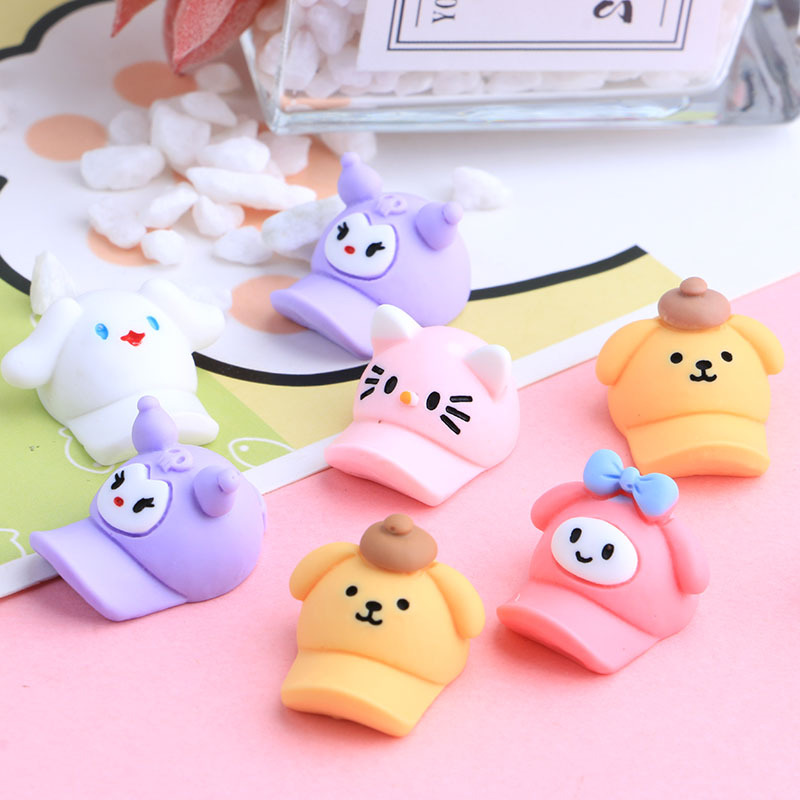 Cartoon Cute New Small Hat New Children's Fun Cream Glue DIY Homemade Phone Case Fruit Clip Head Rope Refridgerator Magnets