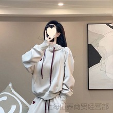 2023盐系连帽卫衣休闲运动套装女春秋新款时尚洋气显瘦跑步两件套