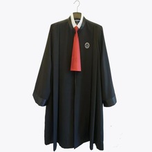 律师服黑色律师制服正装中国律师袍律师领带徽章套装优质面料
