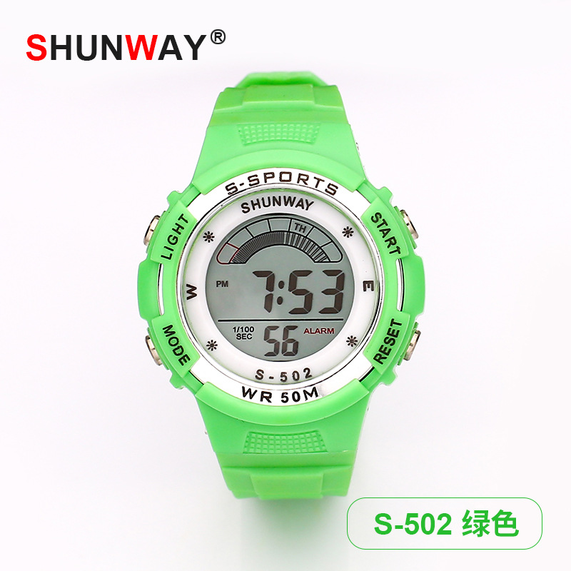 [Factory] Hot Sale Children's Electronic Watch Student Fashion Seven Colors Noctilucent Watch Multi-Function Sports Watch in Stock