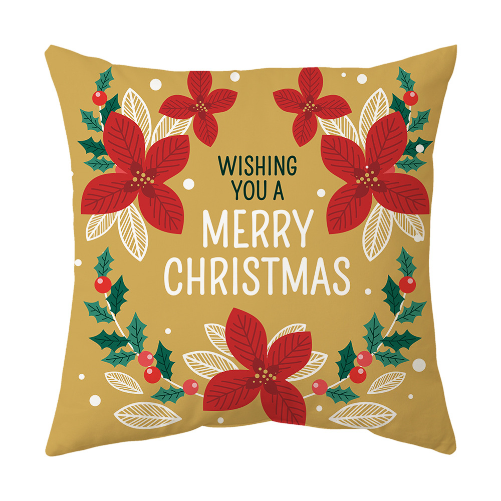 Amazon Hot Home Pillow Cover Christmas Series Simple Holiday Decoration Wholesale Couch Pillow Cushion Cover