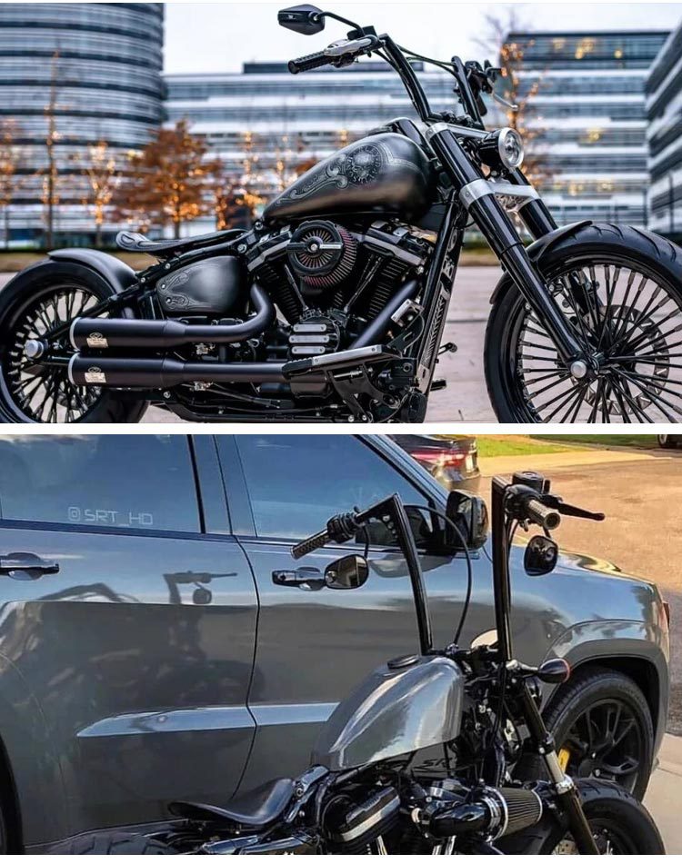 摩托车车头把适用哈雷xl883 1200 x48 72戴娜夜路德肥仔改装车把