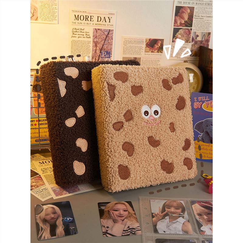 毛绒高颜值曲奇饼干卡册活页3寸四宫格小卡收纳相册可爱少女-阿里巴巴