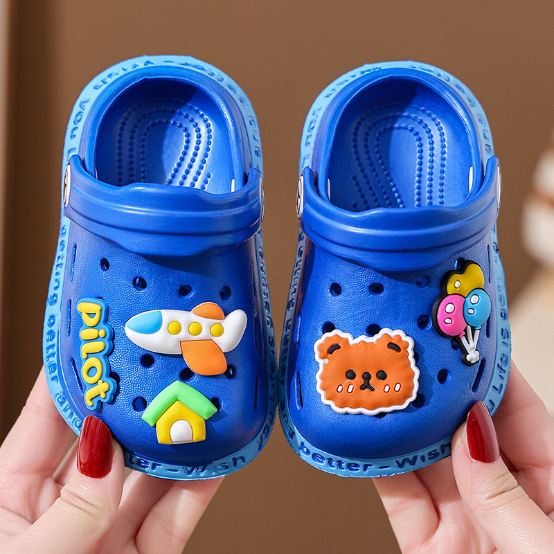 Eva Children's Slippers Summer Indoor Non-Slip Factory Soft Baby Boys Hole Shoes Closed Toe Infant Girls Sandals