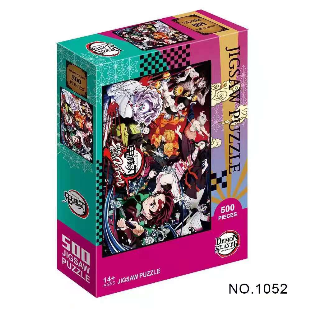 Cross-Border Hot Adult and Children Pressure Reduction Toy Wholesale 500 Pieces 1000 Pieces Kimetsu No Yaiba Flat