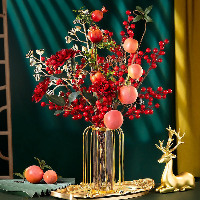 6成交5件新居发财果仿真花卉搬家乔迁之喜福桶套装结婚抱抱桶diy桌面