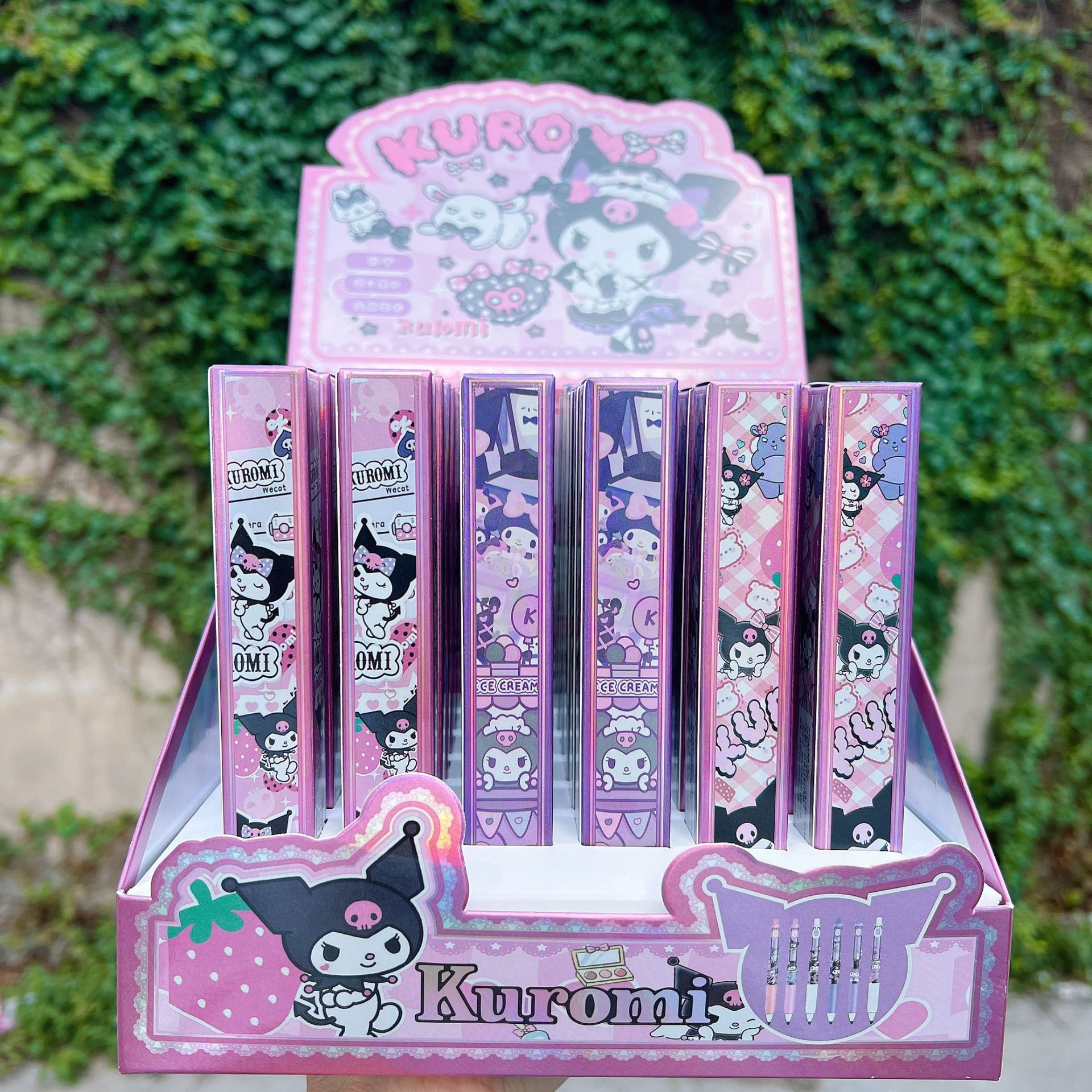 新款库洛米单支小盲盒三丽鸥按动中性笔卡通惊喜盒黑色0.