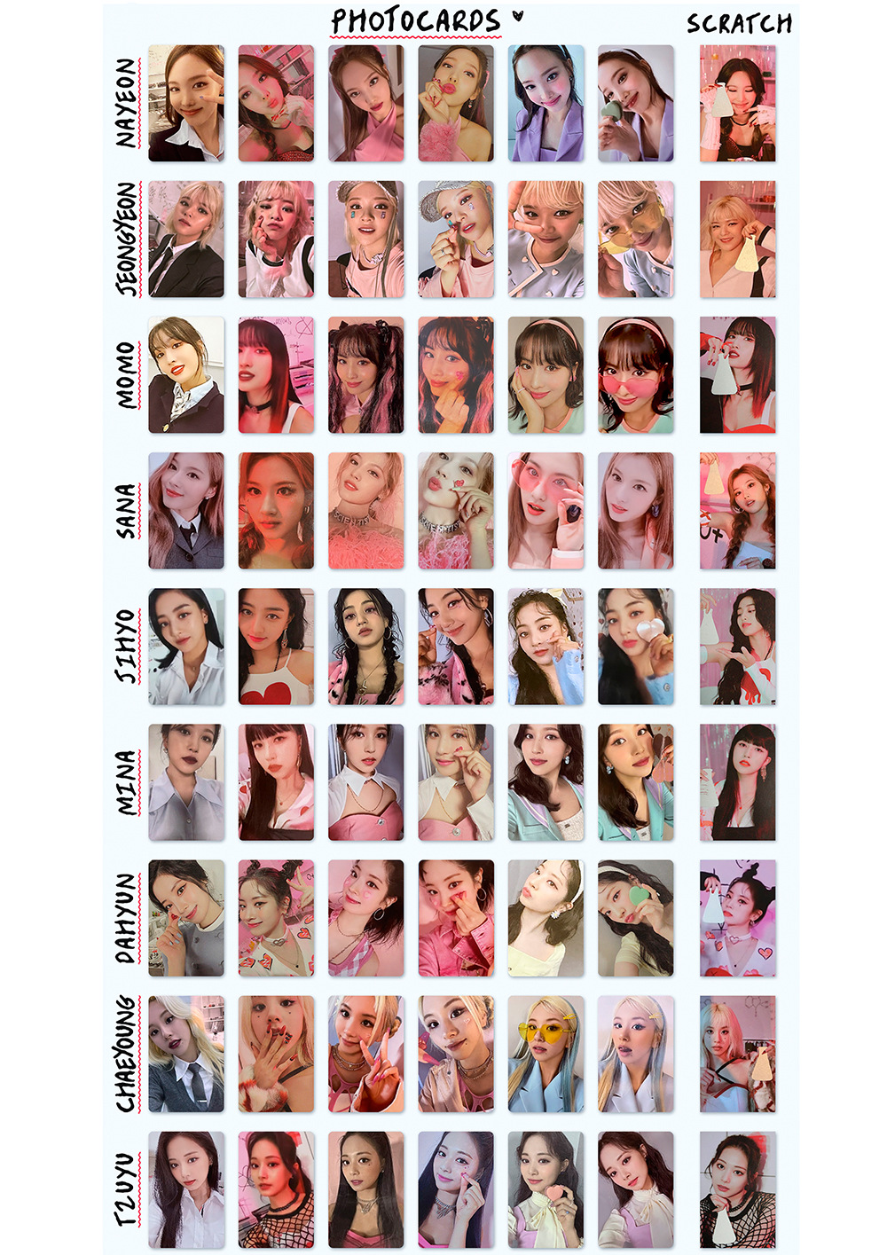 twice组合 formula of love o t= 3专辑小卡 photocard随机卡once