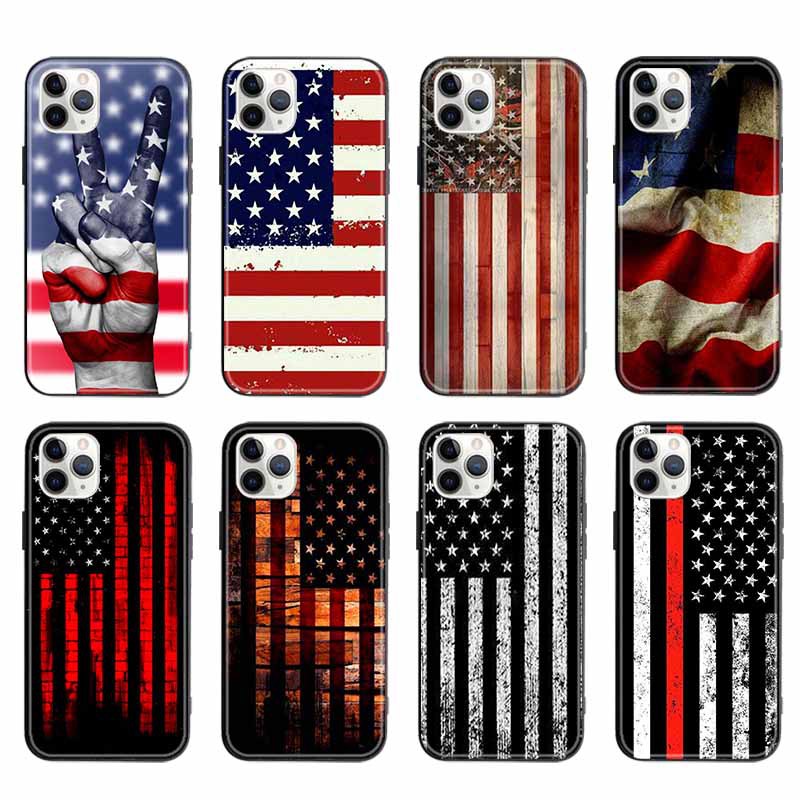 美国国旗iphone14手机壳苹果13pro钢化玻璃一件代发新款适用12max