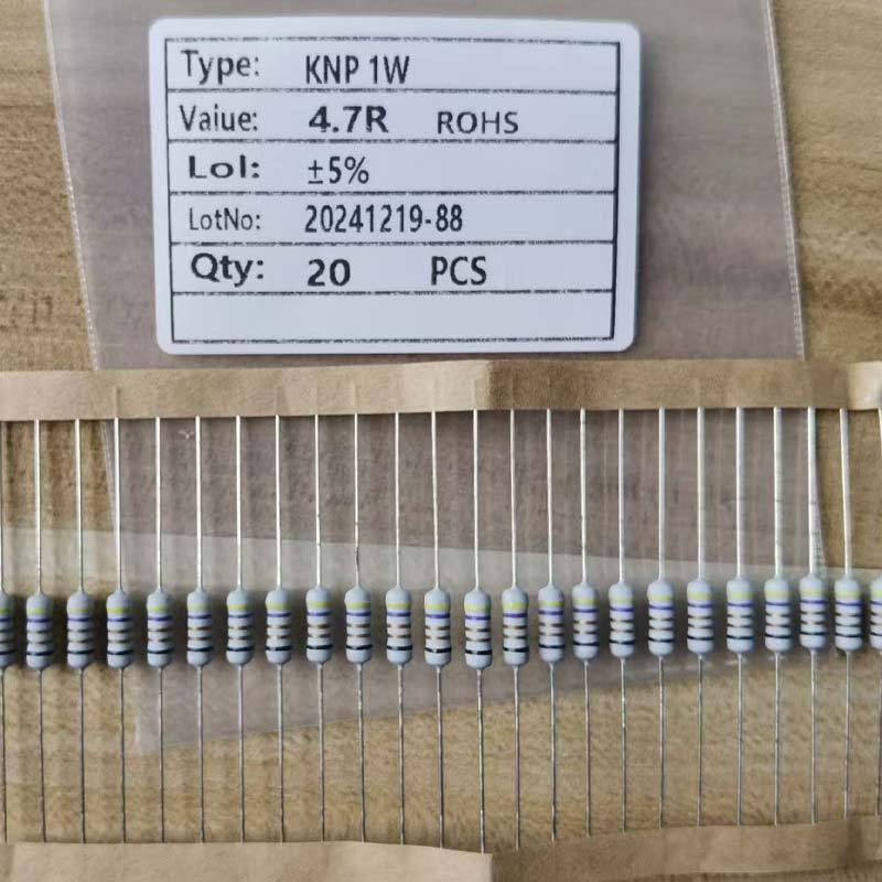 信达龙 双 绕线电阻 KNP 1W 4.7R 5% 铁遍 3*9 一袋20PCS ROHS