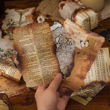 拍谷美道具手账素材纸扎痛包背景纸材料复古英文语纸艺术垃圾杂志