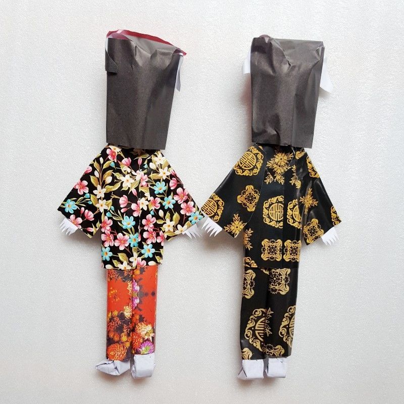 祭祀用品童男童女38厘米纸人纸扎冥府佣人萌妹子手工纸人成品