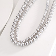 名媛气质珍珠项链女时尚优雅锁骨链明星同款颈链法式复古饰品批发