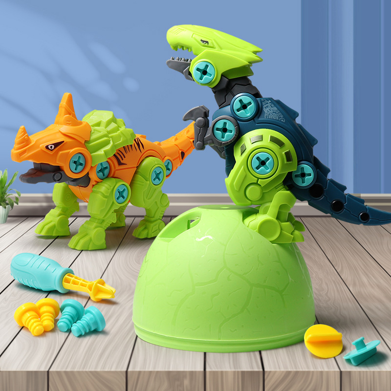 拆装恐龙蛋组装恐龙玩具会发声儿童扭蛋益智diy拼装玩具货源批发