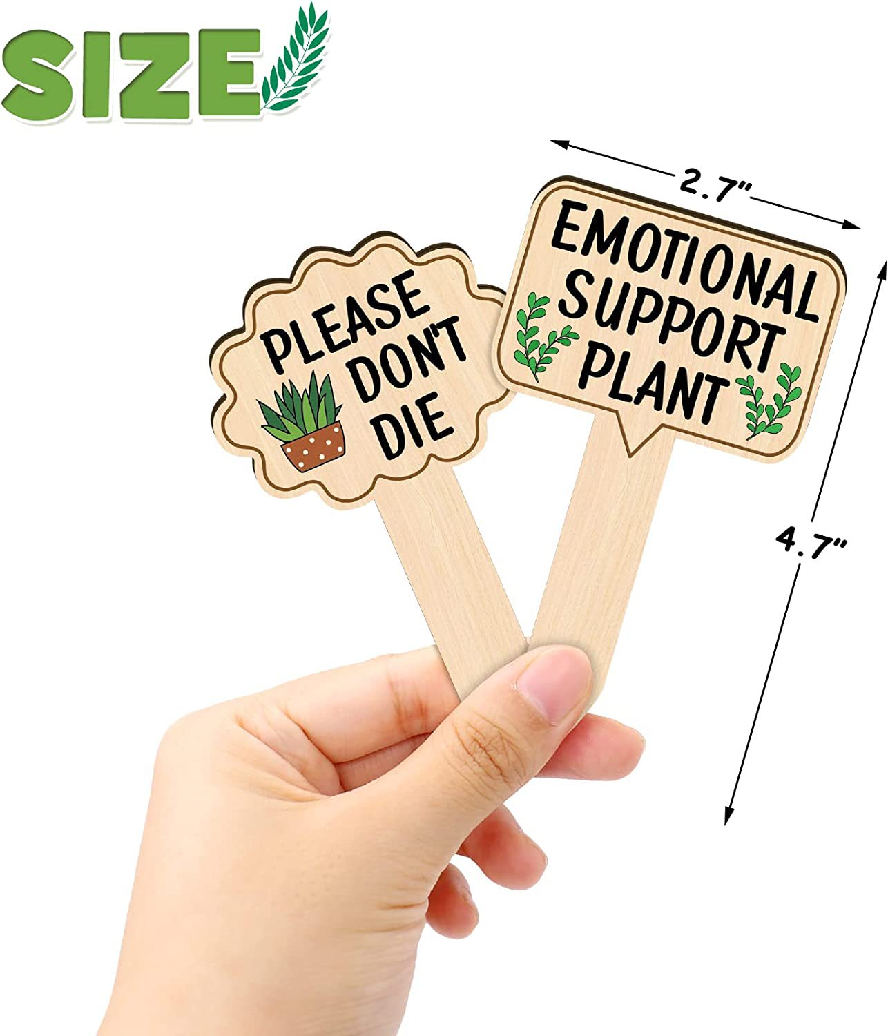 Wooden Plant Marker Outdoor Indoor Succulent Plant Flower Plant Label Waterproof Suitable for Potted Plants