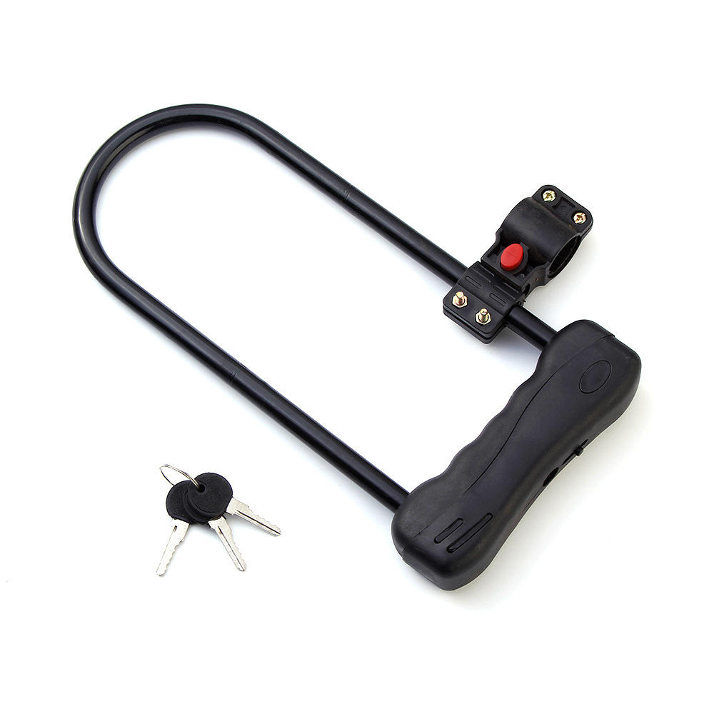 批发摩托车u型锁 防盗锁 抗液压剪车锁 电动车防盗