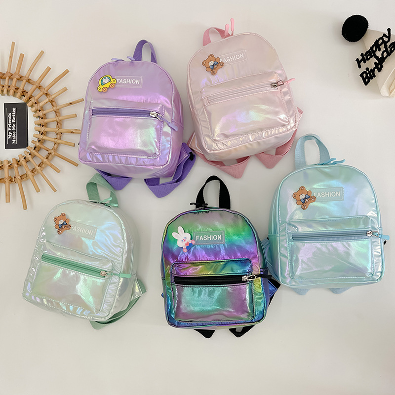 Foreign Trade Fashion Laser Children's Backpack Cartoon Cute Boys 'And Girls' Backpacks Kindergarten Small School Bag Factory Wholesale