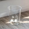 wholesale transparent Trash capacity Simplicity a living room bedroom kitchen Wastepaper basket Amazon factory