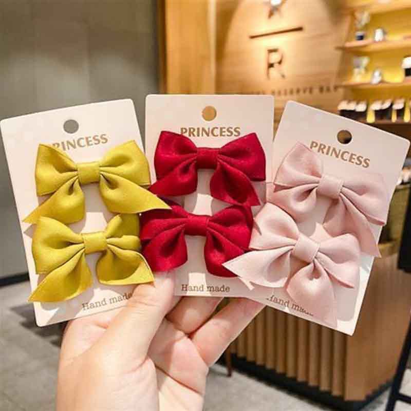 Korean Girls Small Size Bow Headdress Children Fashion Hairpin Cute Japanese Style Little Girl's Hair Pin Princess Hair Accessories