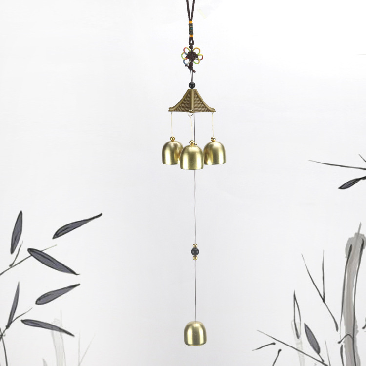 新款田园铜合金风铃佛系挂饰家居门饰旅游景区金属铃铛装饰吊挂件