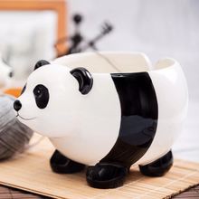 美式跨境可爱熊猫造型客厅桌上陶瓷毛线收纳碗置物碗玄关钥匙收纳