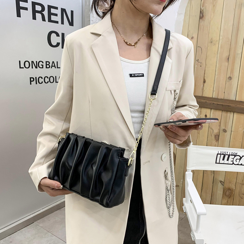 New Small Bag Women's Bag 2021 Spring New Fashion Shoulder Underarm Bag Korean Style Internet Celebrity Crossbody Small Square Bag