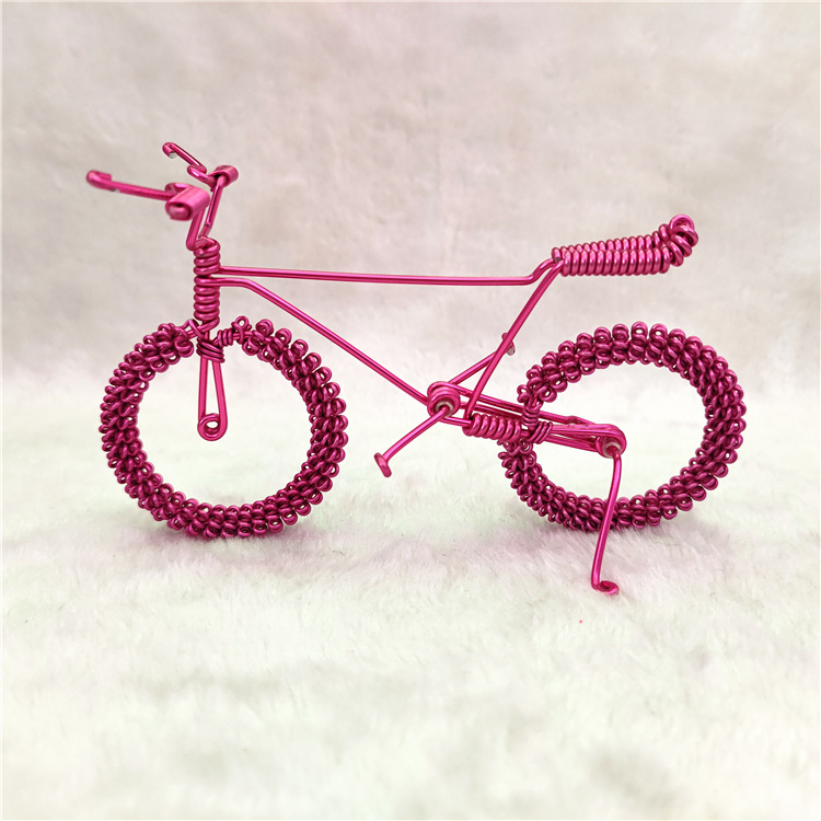 【花轮单车 】创意手工自行车 旅游工艺品 北京纪念品 彩色铝线