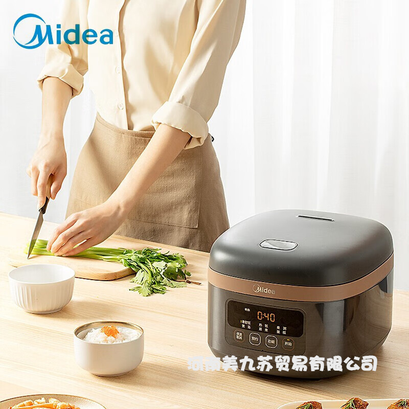 美的电饭煲afb4061r智能焖香家用4l大容量煲汤煮饭聚能方形煲正