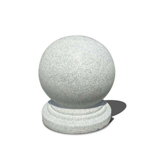 厂家定制花岗岩石球芝麻灰石墩公路停车场拦车石 路障石球批发