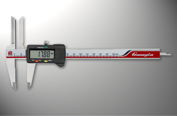 广陆加长上内量爪数显游标卡尺150带表不锈钢高精度长爪内径0.01